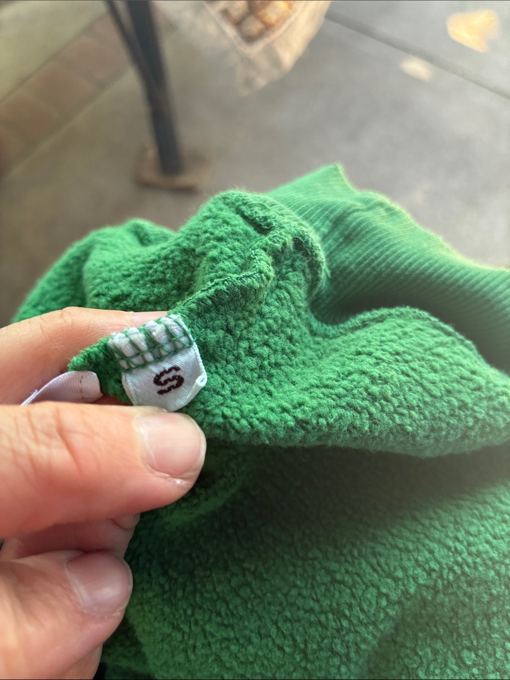 I Stole My Boyfriend’s Shirt Green Distressed Sweatshirt Smiley Face - Picture 14 of 15